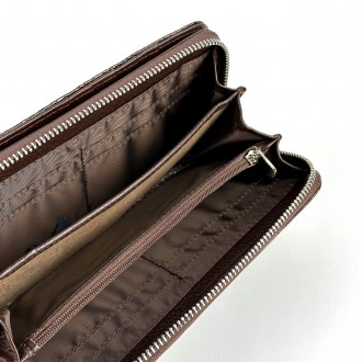 Женский кошелек на молнии Mario Dion из натуральной кожи с лаковым покрытием под. . фото 6