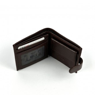 Мужской кошелек из натуральной кожи от турецкого бренда Karya. Бумажник двойного. . фото 5