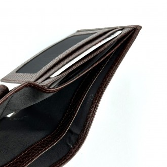 Мужской кошелек из натуральной кожи от турецкого бренда Karya. Бумажник двойного. . фото 8
