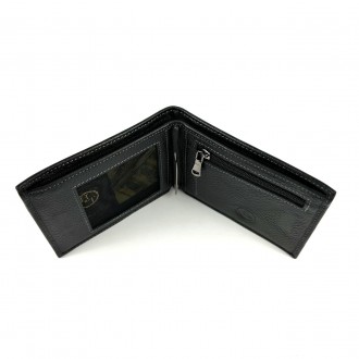 Кожаный мужской кошелек с зажимом для денег H.T Leather. Выполнен из натуральной. . фото 7