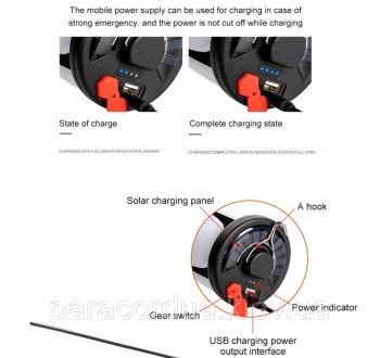 
Описание Подвесная лампа фонарь светильник для кемпинга на солнечной батарее Z0. . фото 11