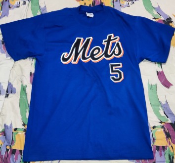 Футболка Lee sport MLB, New York Mets, David Wrigth, made in Honduras, 100%-cott. . фото 2
