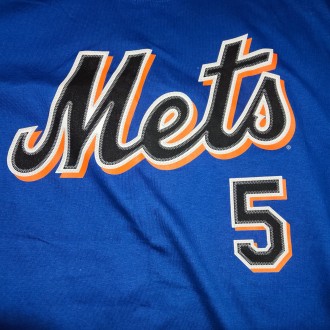 Футболка Lee sport MLB, New York Mets, David Wrigth, made in Honduras, 100%-cott. . фото 4