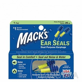  Беруші Mack's Ear Seals - прекрасний варіант недорогих беруші для захисту від в. . фото 1