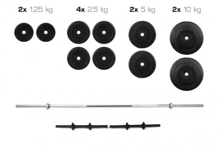 Представляем набор нагрузок (Штанга + Гантели) с общим весом 52 кг
 С помощью да. . фото 3