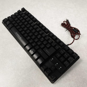 Особливістю ігрової клавіатури REAL-EL GAMING 8710 TKL Backlit є: ергономічний і. . фото 4