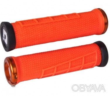 Грипсы ODI Elite Flow, V2.1 Lock On, Brt Orange w/Orange Clamp, оранжевые с оран. . фото 1