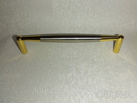 Ручка П- Образная 128мм  трубочка Сатин - Золото