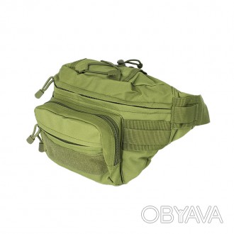 Функциональная и надежная сумка-бананка AOKALI Outdoor
Тактическая поясная сумка. . фото 1
