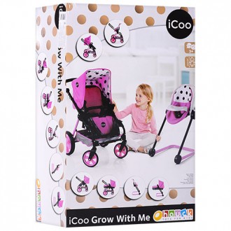 Коляска для куклы со стульчиком для кормления I’Coo D-88842 понравится каждой де. . фото 5
