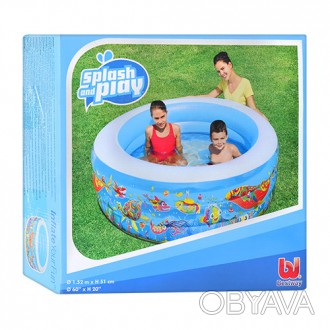 Надувной бассейн Bestway "Подводный мир" для взрослых и детей от 6 лет. Изготовл. . фото 1