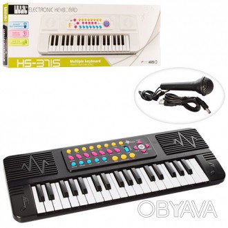 Игрушечный синтезатор 37 клавиш, микрофон, USB зарядное, демо, запись, 8 тонов.
. . фото 1