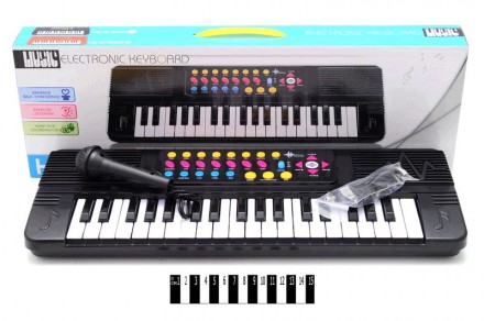 Игрушечный синтезатор 37 клавиш, микрофон, USB зарядное, демо, запись, 8 тонов.
. . фото 2