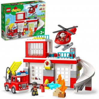 Конструктор Лего Lego Duplo 10970 Пожежне депо та гелікоптер Fire Station Helico. Київ. фото 1 Конструктор Лего Lego Duplo 10970 Пожежне депо та гелікоптер Fire Station Helico. Київ. фото 1