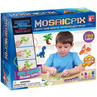 Аквамозаика MOSAICPIX "Динозавры" - это одновременно увлекательная игра и способ. . фото 2