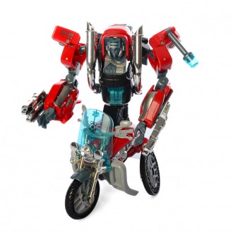 Трансформер робот+мотоцикл изготовлен из легкого металла, размер 17см. Трансформ. . фото 5