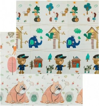 Дитячий ігровий двобічний килимок "Ведмедик-Слоник" 2 м*1,8 м (товщина. . фото 7