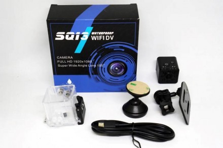 Мінікамера SQ13 WiFi з водонепроникним боксом 

Камера SQ13 знімає кольорове в. . фото 2
