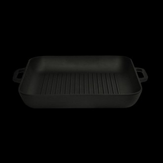 Сковорода-гриль чугунная без покрытия со специальной термической обработкой НПП . . фото 4