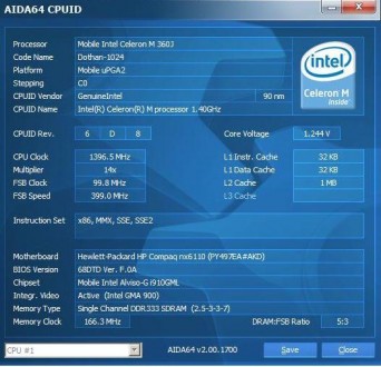 Процесор з ноутбука HP Compaq Nx6110 Intel Celeron M 360J 1.40GHz 1 MB L2 Cache
. . фото 5
