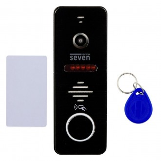 Основні переваги виклику панели SEVEN CP-7504F RFID black Видеопанель со вбудова. . фото 2