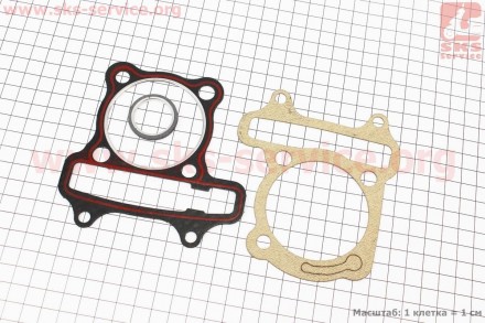 Код (артикул) товара 310485. Прокладки поршневой 150cc-57,4мм, к-кт 3 детали для. . фото 2