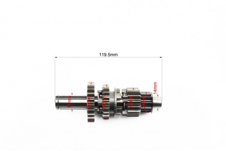 Код (артикул) товара 319019. Коробка передач (два вала с шестернями) d-14мм под . . фото 13