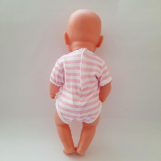 Одяг для ляльки 40-43 см, Бебі Борн (Baby Born).
Боді рожевий з єдинорогом. Поза. . фото 6