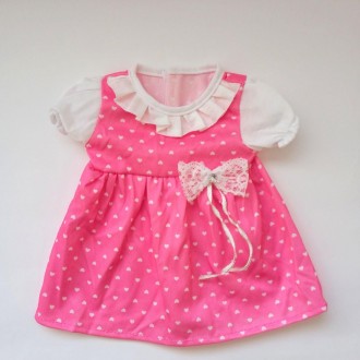 
Сукня для ляльки 40-43 см, Бебі Борн, (Baby Born).
Малинова сукня в дрібний гор. . фото 2