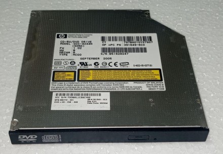 CD/RW DVD привод з ноутбука HP Compaq Nx6110 GCC-4244N 391649-6C0 IDE

Стан сп. . фото 2
