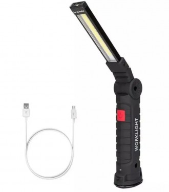 Лампа фонарь аккумуляторная Worklight 11671, 3000 mAh, micro USB, черная 
Многоф. . фото 3