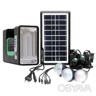 Портативная солнечная автономная система Solar GDLite GD10 + FM радио + Bluetoot. . фото 1