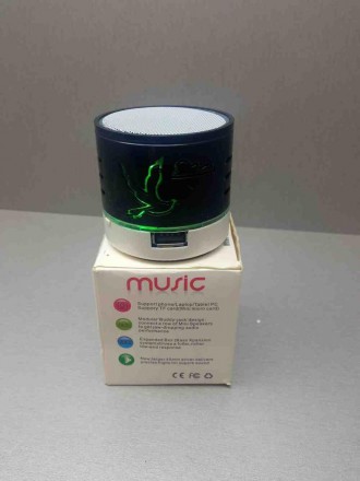 Колонка портативная беспроводная Music mini speaker. Навигация по меню - звукова. . фото 3