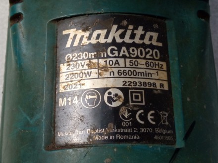 Шліфувальна машинка болгарка Б/У Makita GA9020. Київ. фото 1 Шліфувальна машинка болгарка Б/У Makita GA9020. Київ. фото 1