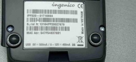 Технічні характеристики Ingenico IPP 320
Основний процесор	32bits ARM 9, 450 Mip. . фото 2