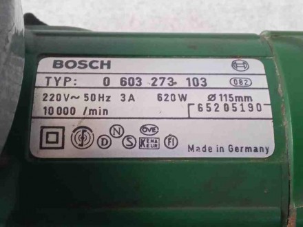 Шлифмашина Bosch PWS 620
Двигатель мощностью 620 Вт идеально подходит для выполн. . фото 2
