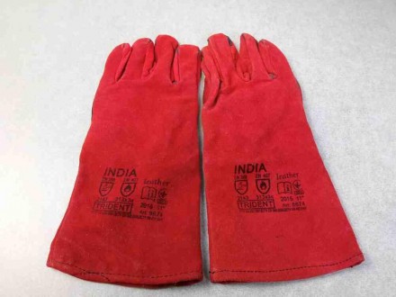 Захисні зварювальні рукавички від впливу тепла та полум'я, рукавички виготовлені. . фото 4