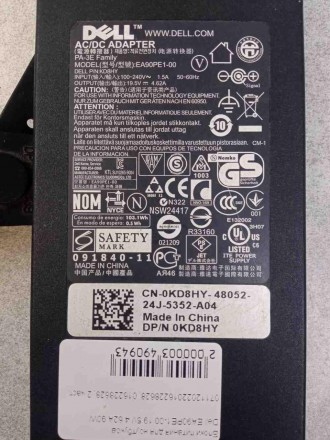 Адаптер для ноутбука Dell EA90PE1-00 Параметры зарядного: 19.5V 4.62A 90W (7,4Х5. . фото 6