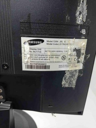 Монітор Samsung 720N + ТВ тюнера Cosmosat CS-77 
Увага! Комісійний товар. Уточню. . фото 2