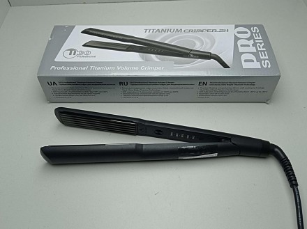 Профессиональная плойка гофре TICO Professional TITANIUM CRIMPER 24 мм черная по. . фото 3