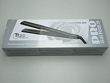 Профессиональная плойка гофре TICO Professional TITANIUM CRIMPER 24 мм черная по. . фото 2