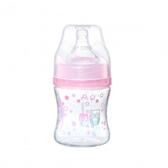 Бутылочка антиколиковая BabyOno с широким отверстием 0+ розовый (120 мл). Одесса. фото 1 Бутылочка антиколиковая BabyOno с широким отверстием 0+ розовый (120 мл). Одесса. фото 1