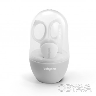 Косметичний набір для догляду за нігтями BabyOno сірий. . фото 1 Повний набір для догляду за нігтями для нігтів немовлят. Гігієнічні ножиці та ку. . фото 1