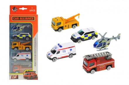 Набор игрушечного спецтранспорта городские спасательные службы Замечательным под. . фото 2