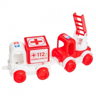 Набір машинок швидкої допомоги "Kid cars" від Tigres Серія тематичних іграшкових. . фото 7