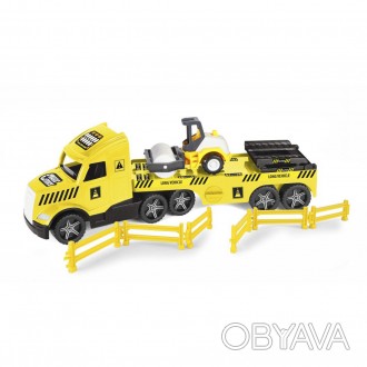 Игрушечный грузовик "Magic Truck Technic" с катком Окунитесь в мир магических гр. . фото 1