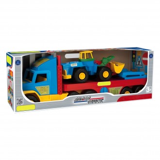Іграшкова вантажівка "Super Truck" з трактором від Tigres Іграшковий евакуатор ". . фото 3