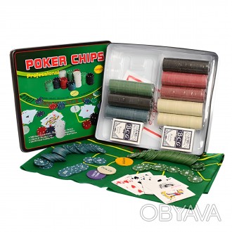 Набор для покера на 500 фишек с игровым полем Набор для покера на 500 фишек &nda. . фото 1