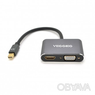 
	Конвертер VEGGIEG MD2-M HDMI (папа) на VGA(мама) + HDMI (мама) - для подключен. . фото 1