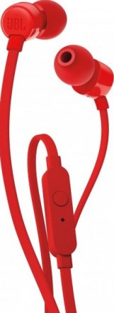Навушники з мікрофоном JBL T110 Red при динаміках з розміром 8,7 мм, відтворюють. . фото 2